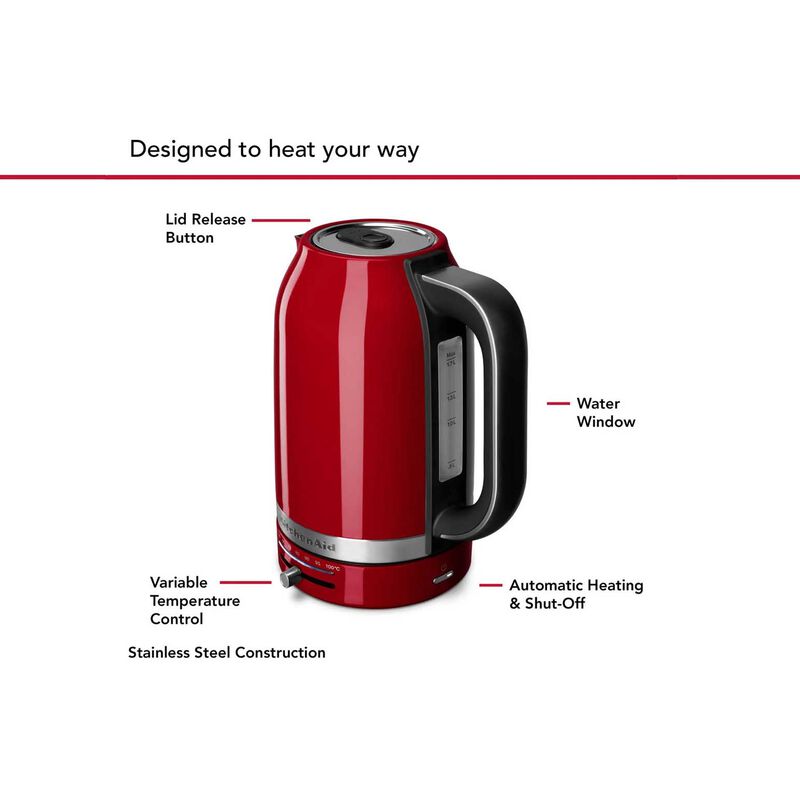 KitchenAid 1.7L Electric Kettle - Empire Red image number 2